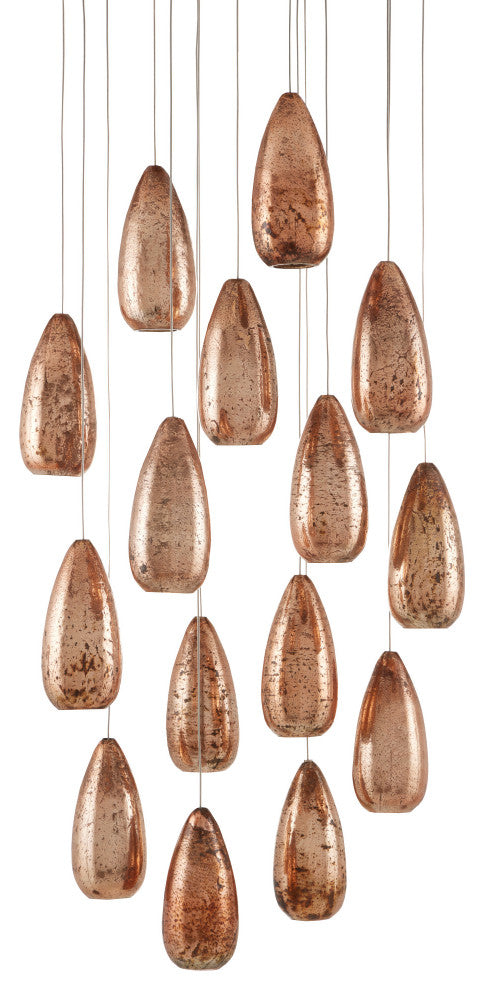 Rame Multi-Drop Pendant, Round 15-Light