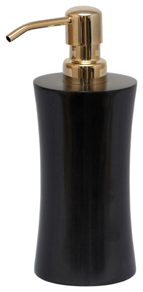 Vinca Collection Jet Black Marble Soap Dispenser