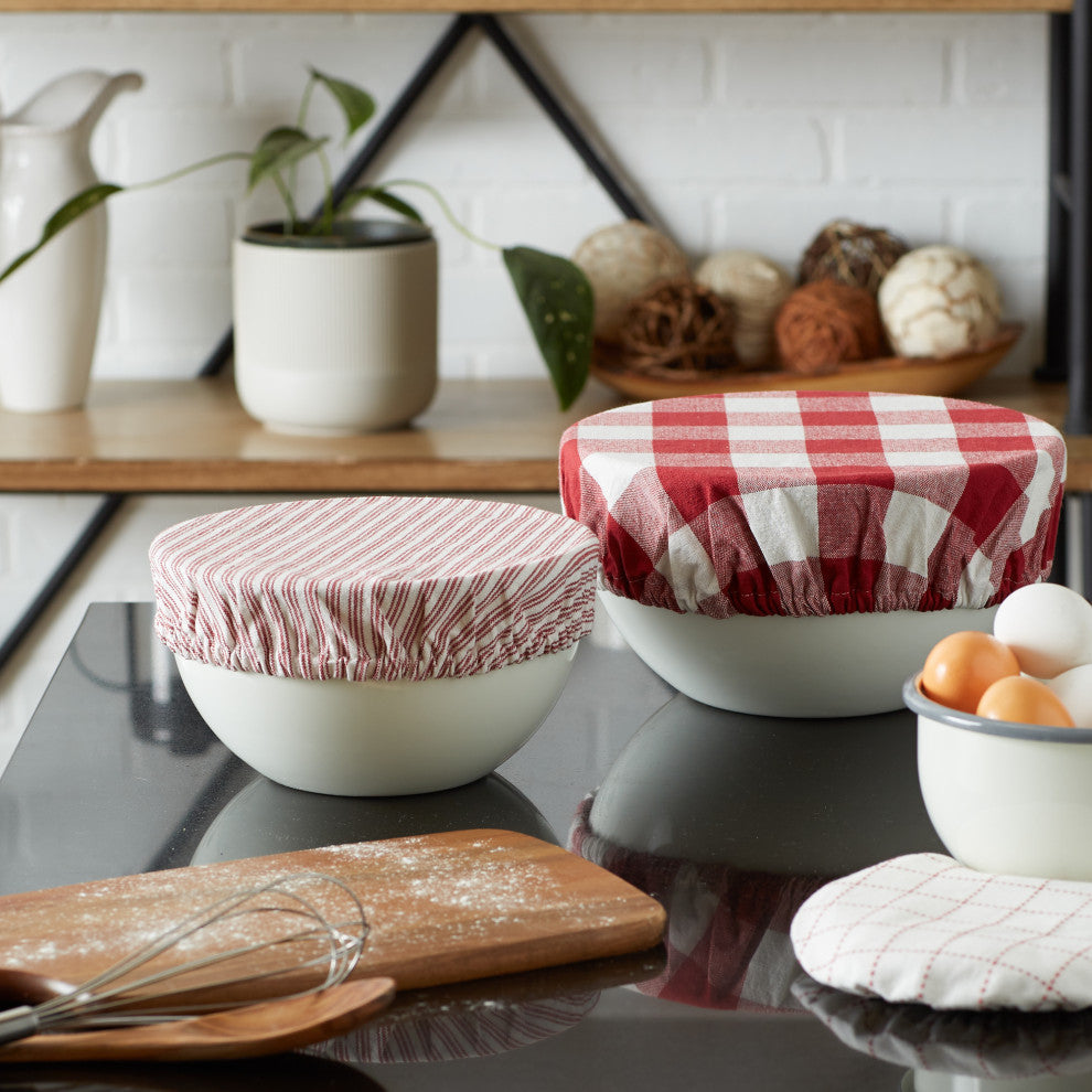 DII Asst Barn Red Farmhouse Woven Dish Cover (Set of 3)