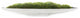 Faux Green Grass Moss Arrangement, Small Metal Boat Tray