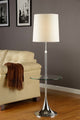 Enzo Modern Adjustable 52" to 65" Chrome Floor Lamp With Tempered Glass Table