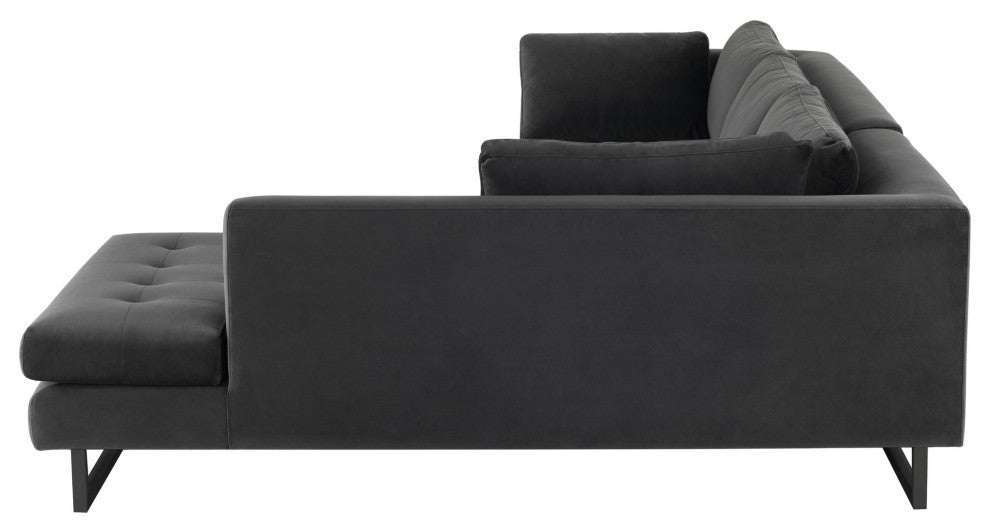 Janis Shadow Grey Fabric Sectional Sofa, HGSC531