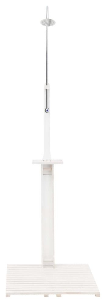 vidaXL Garden Shower White Wood