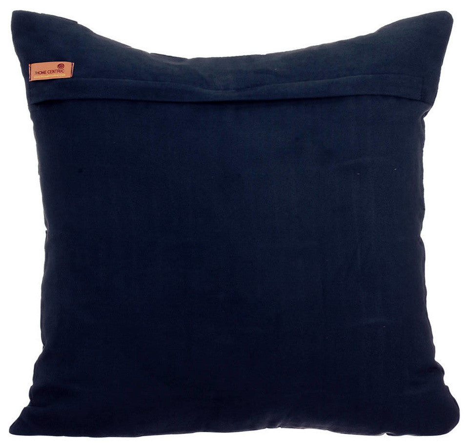 Blue Decorative Pillow Covers 12"x12" Suede Fabric, Navy Blue Love Tune