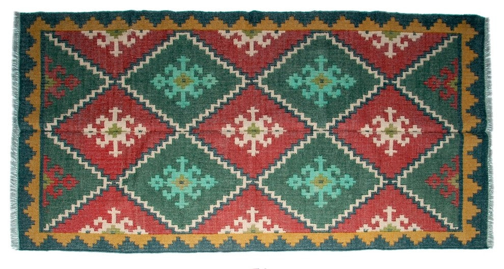 Wool Jute Kilim Rug 5'x8' - 5000R21