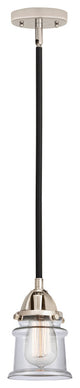 Small Canton Mini Pendant, Black Polished Nickel, Clear, Clear