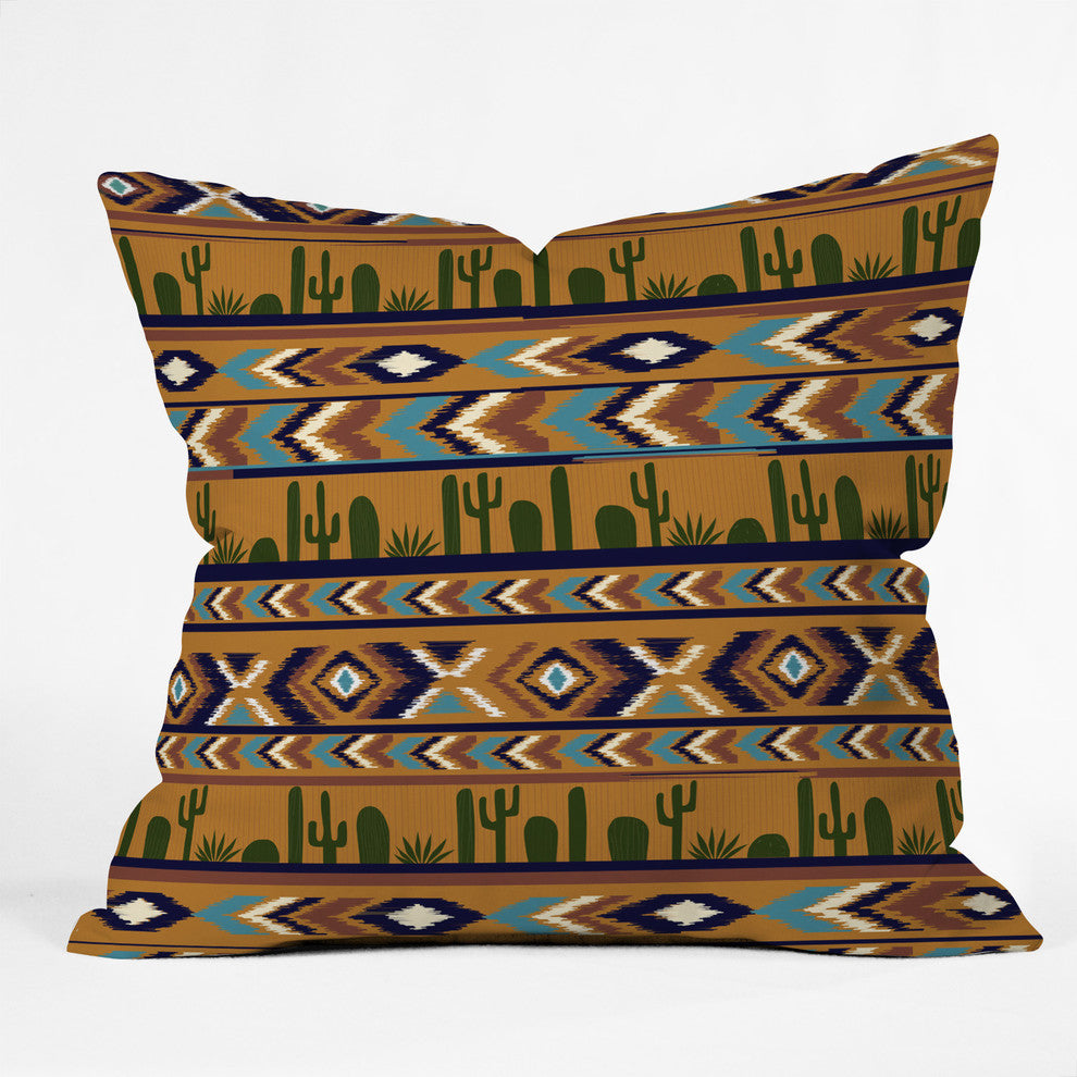 Kris Tate Cactus In Dawns Throw Pillow