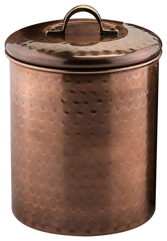 nu steel Hammered Antique Copper 1.5 QT Canister