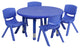 Roseto FFIF44902 Five Piece Plastic Framed Classroom Set - Blue