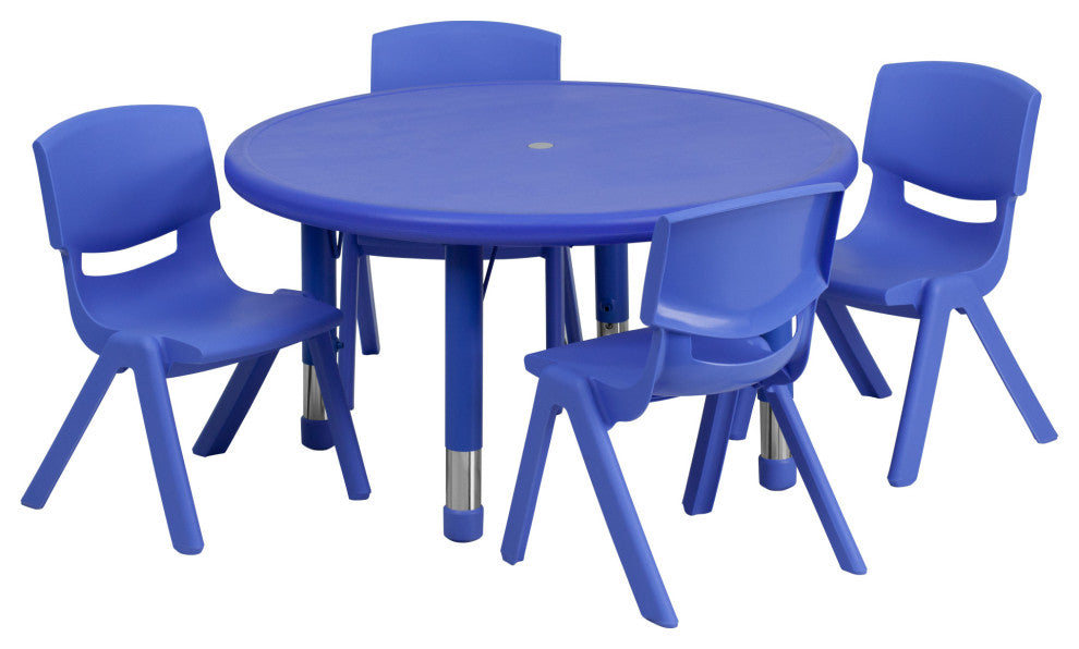 Roseto FFIF44902 Five Piece Plastic Framed Classroom Set - Blue