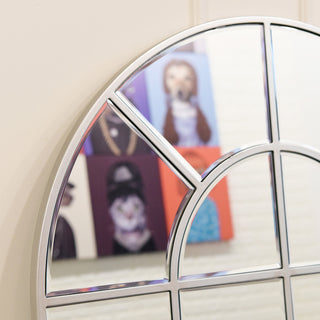 Beveled Arch Window Wall Mirror, 0.25" Beveled Edge, 44"x30" Bathroom Mirror