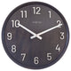 Precious 20" Wooden Wall Clock With Raised Metal Numbers, Black