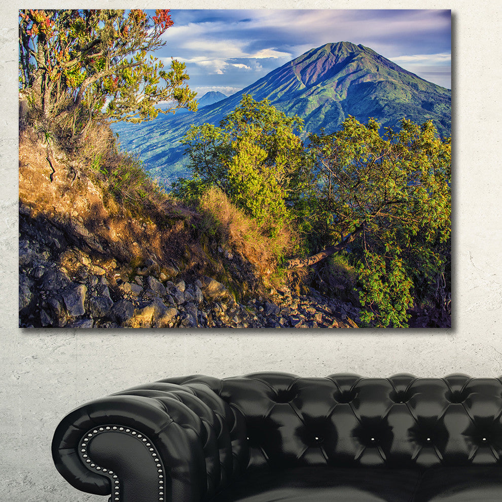 Merbabu Volcano in Java, Landscape Canvas Art Print, 40"x30"