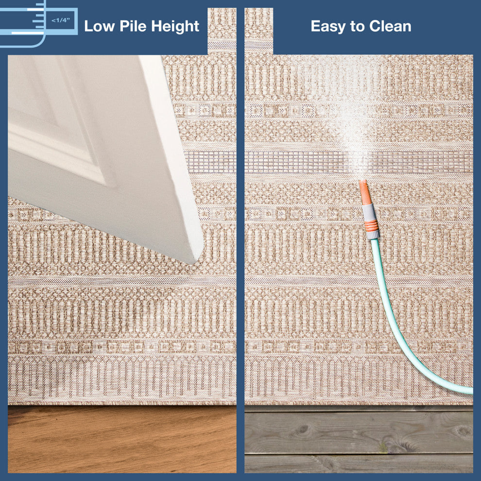 Orly Stripe Indoor/Outdoor Rug Natural 3'3"x4'11"