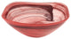 Badash P232 Terra Red Alabaster Glass Squarish Salad Serving Bowl