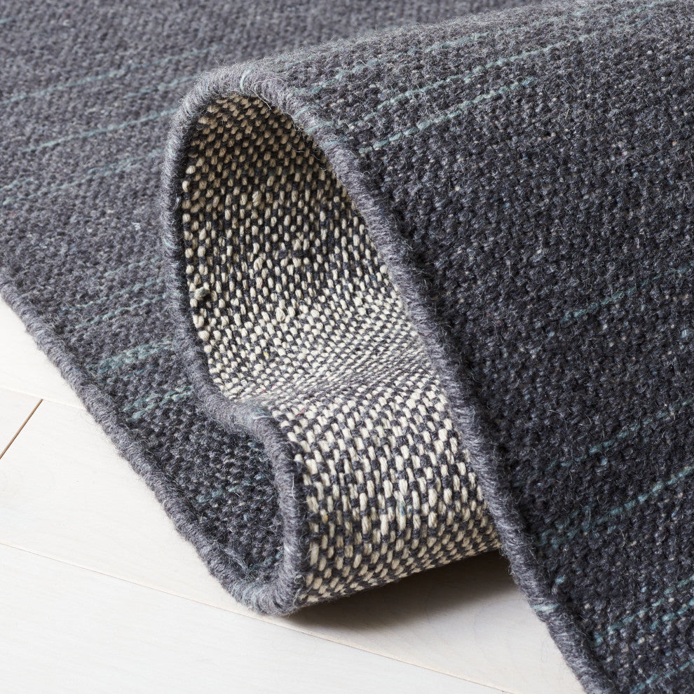 Safavieh Kilim Collection KLM125H Rug, Dark Grey, 2'3" X 9'