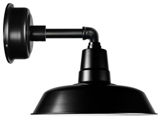 12" Vintage LED Sconce Light With Cosmopolitan Arm, Matte Black