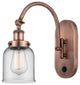 Bell Sconce, Antique Copper, Clear, Clear