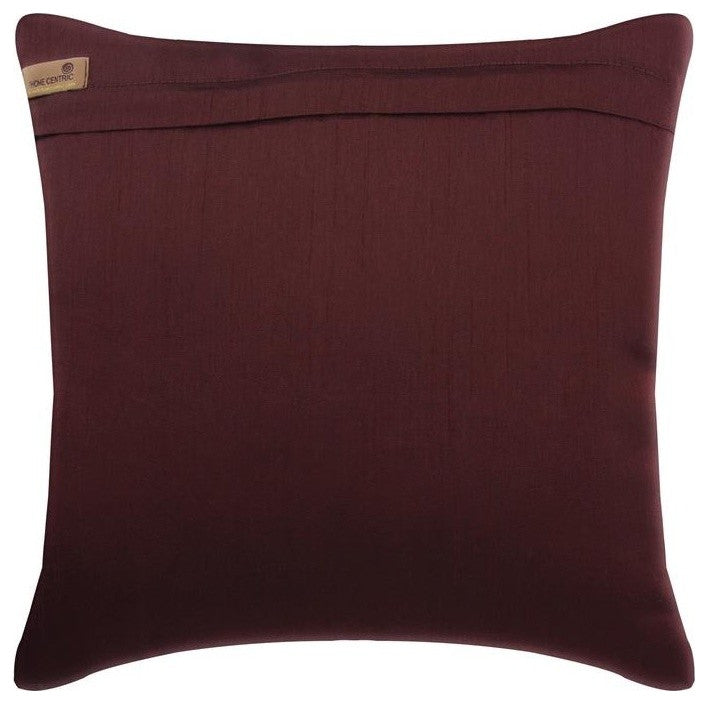 Sequins Embellished Deep Red Art Silk 20"x20" Pillow Cover, Dots of Cheer