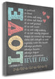 "Love Never Fails" By Jo Moulton, Giclee Print on Gallery Wrap Canvas
