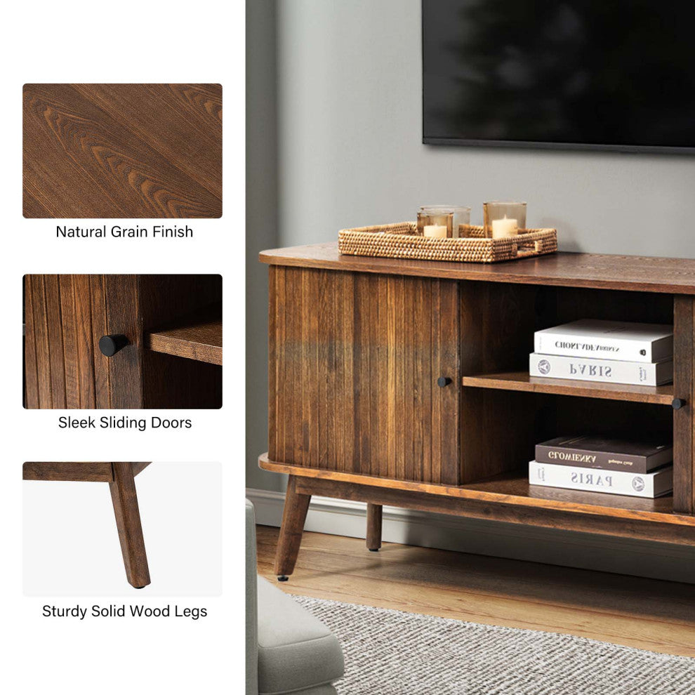 TV Stand for TVs up to 65", Walnut