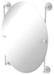 Que New Oval Frameless Rail Mounted Mirror, Matte White
