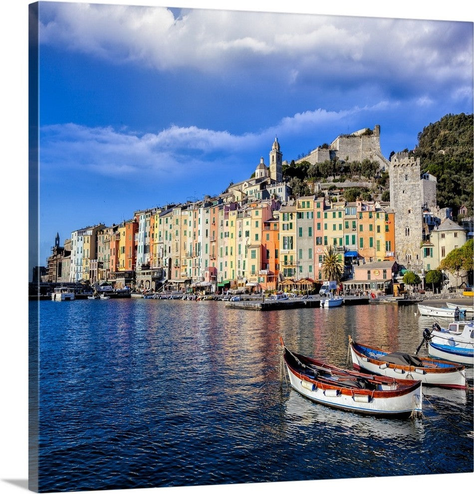 "Portovenere" Wrapped Canvas Art Print, 35"x35"x1.5"