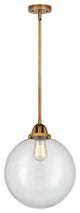 Beacon Mini Pendant, Brushed Brass, Clear, Clear