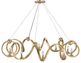 Ringmaster 10 Light Chandelier, Dutch Gold Leaf