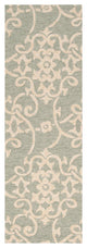 Surya Rain RAI-1103 3'x5' Rug, Sea Foam/Emerald/Dark Brown