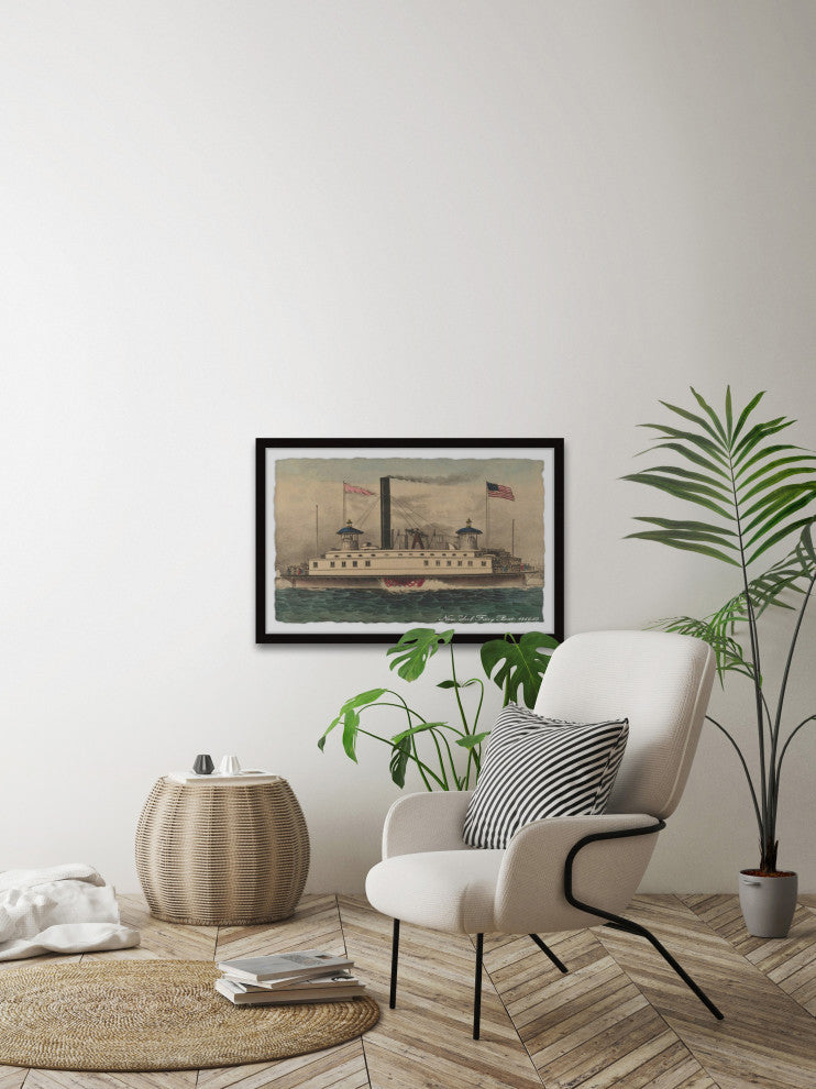 "American Ship" Framed Painting Print, 12x8