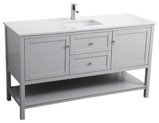 60" Single Bathroom Vanity, Grey
