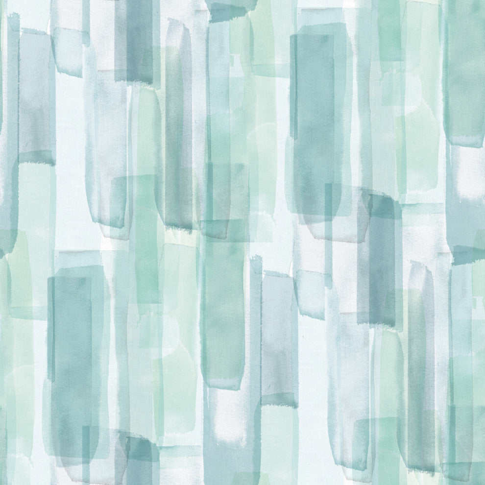 Blue Watercolor Glass Peel & Stick Wallpaper