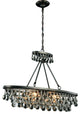 Elegant Lighting Bettina Collection Pendant, Royal Cut Crystals, Bronze