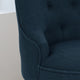 GDF Studio Tyesha Contemporary Fabric Swivel Office Chair, Navy Blue/Chrome