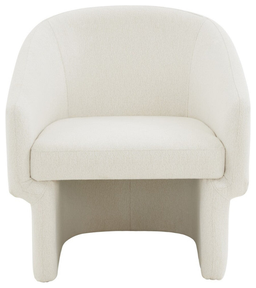Safavieh Couture Susie Barrel Back Accent Chair, Ivory