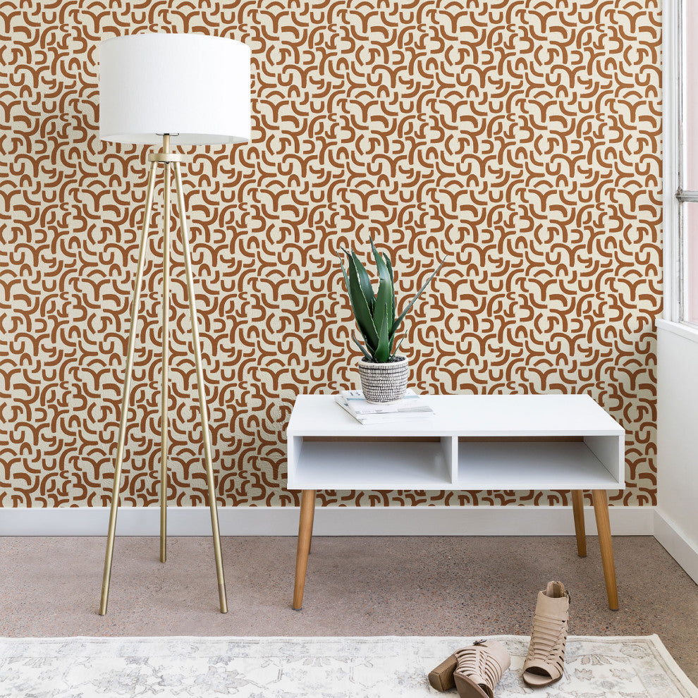 Iveta Abolina Geometric Lines Vintage Cream Wallpaper