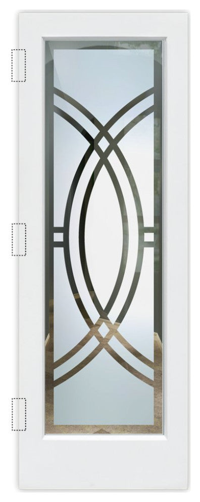 Interior Prehung Door or Interior Slab Door - Demi Circle - Primed - 28" x...