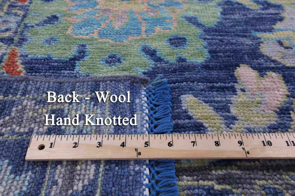 8' 0" X 9' 8" Hand-Knotted Turkish Oushak Wool Rug - Q15584