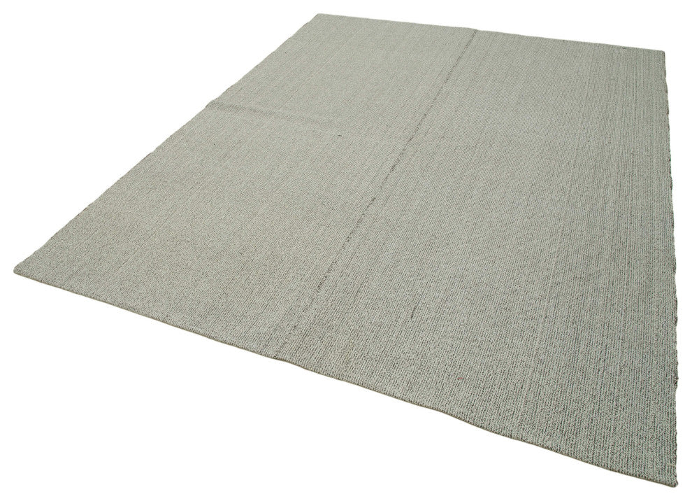 Rug N Carpet - Handmade Turkish 7' 0'' x 8' 11'' Flatweave Wool Kilim Rug