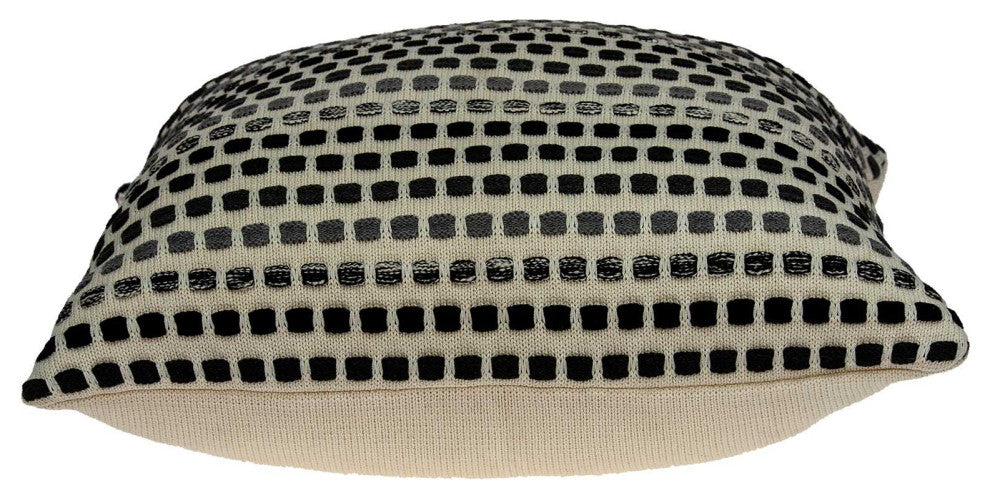 HomeRoots Modern Square Shades of Gray Accent Pillow Cover
