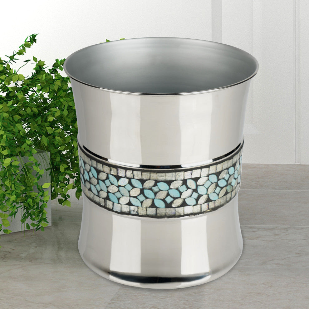 nu steel Sea Foam Wastebasket