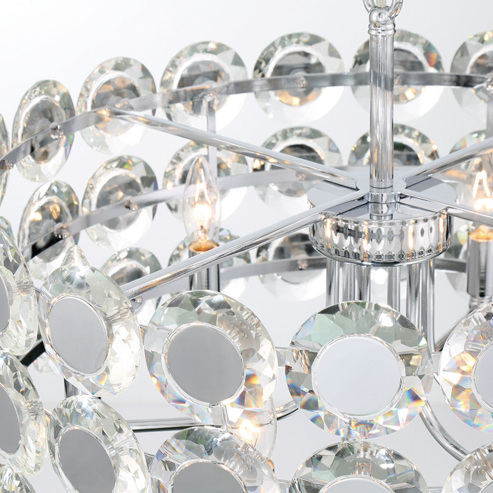 Perrene 24-Light Chandelier, Chrome