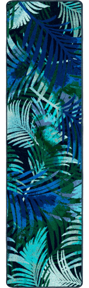 Fronds, Blue, 2'x8'