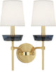 Robert Abbey RA-609 2-Light Wall Sconce, Cristallo