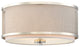 3-Light Flush Mount, Polished Nickel