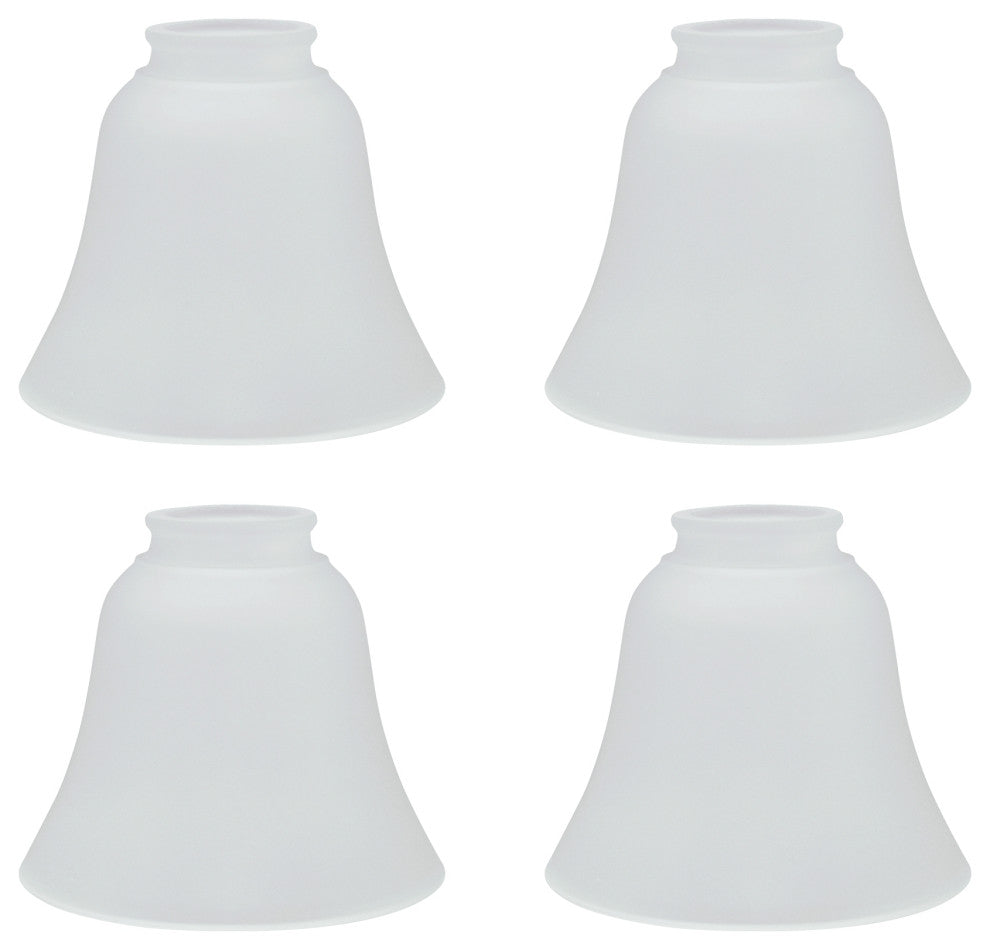 Aspen Creative 23026-4 Replacement Bell Shaped Frosted Glass Shade 4 Pack