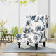 GDF Studio Alonso Contemporary Wingback Fabric Club Chair, Print/Dark Brown