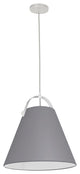 1 Light Emperor Pendant White with Grey Shade