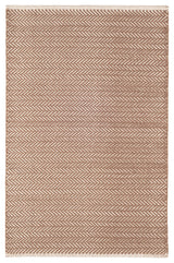 Dash & Albert Herringbone Stone Handwoven Cotton Rug, Natural, 8' x 10'